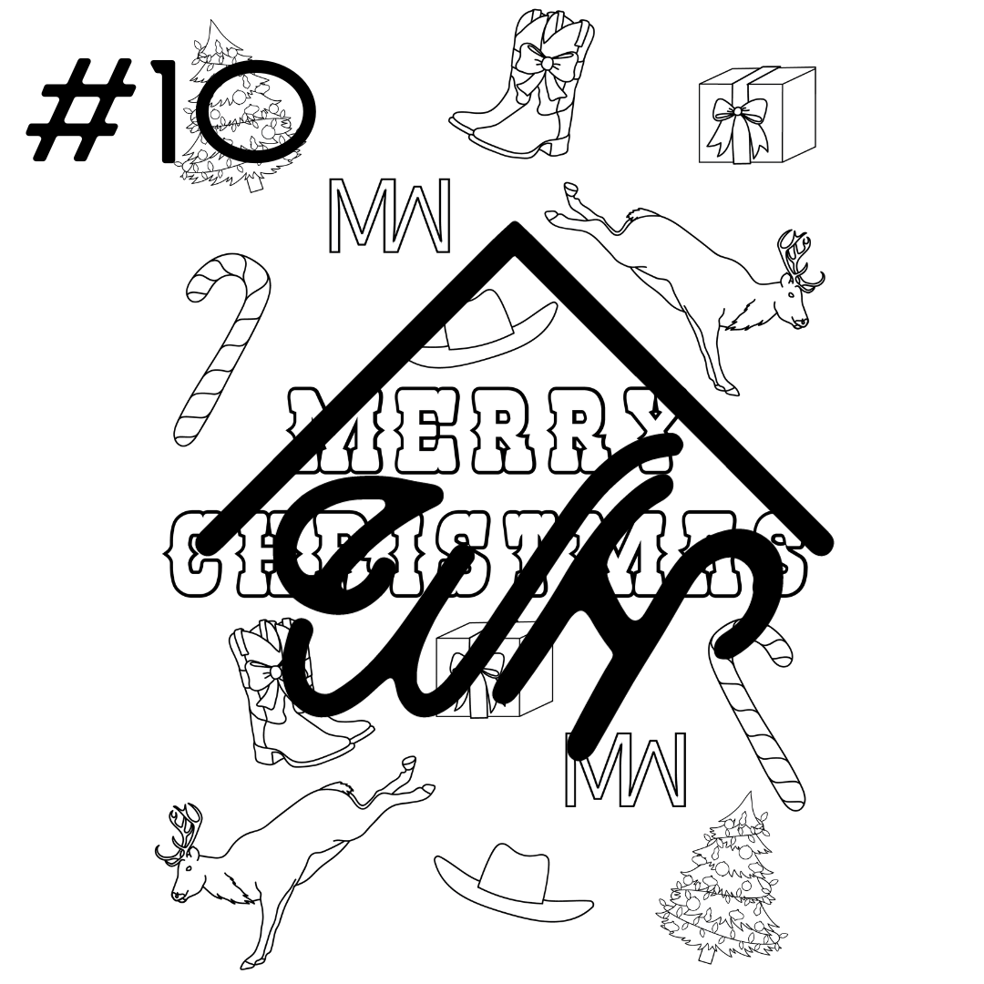 Kids Western Christmas Coloring Pages