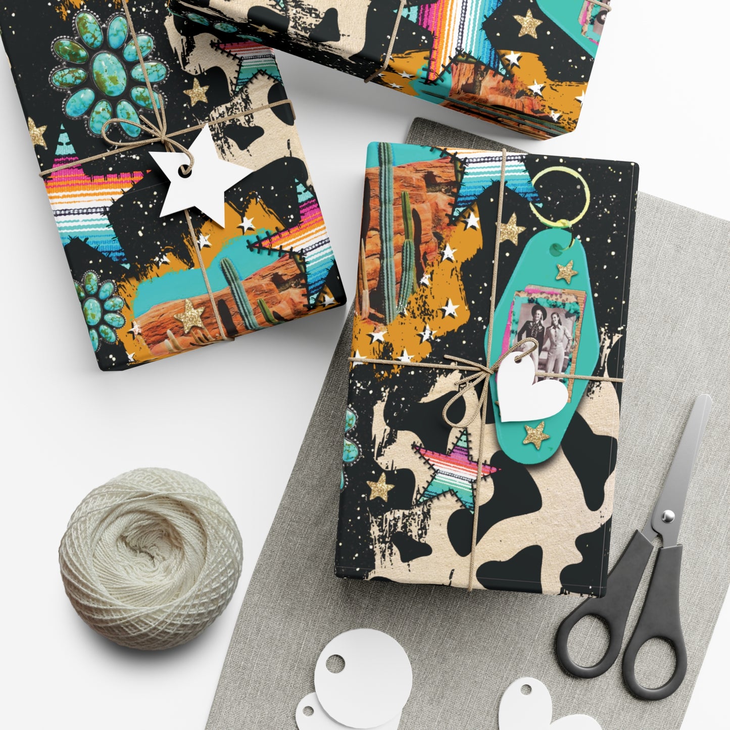 CUTE Western Christmas Wrapping Paper