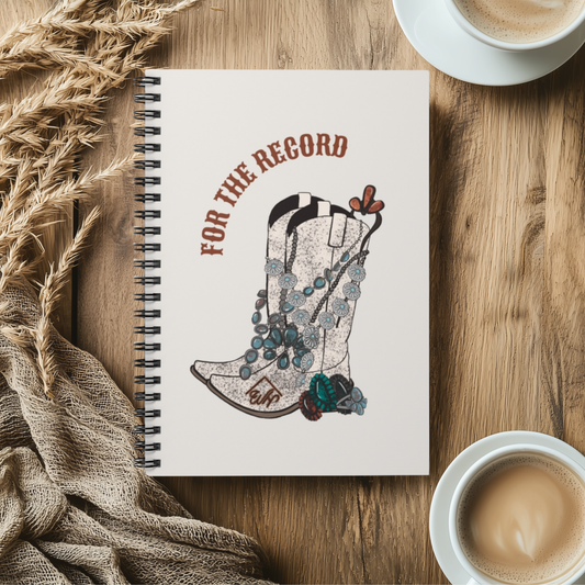 Turquoise And Boots - 6" x 8" Notebook