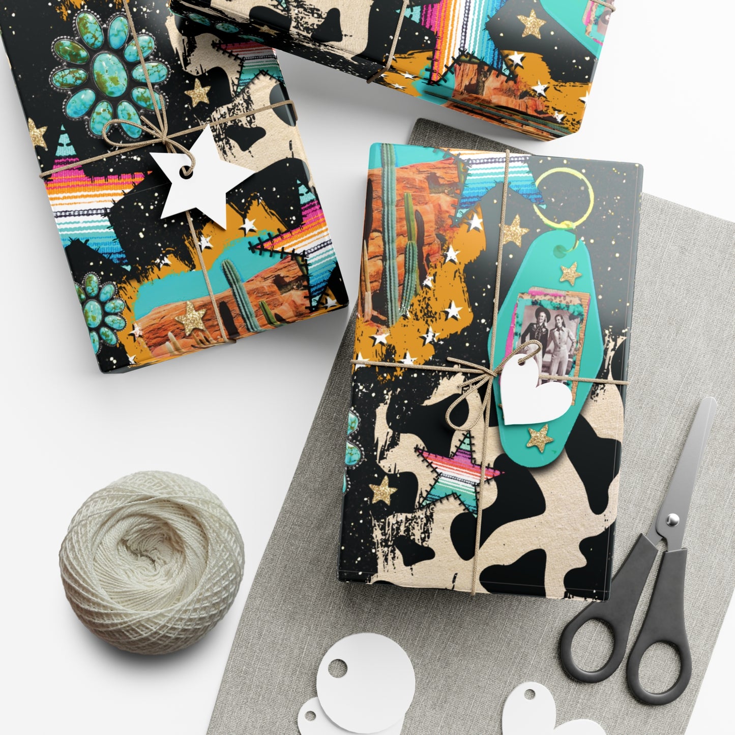 CUTE Western Christmas Wrapping Paper