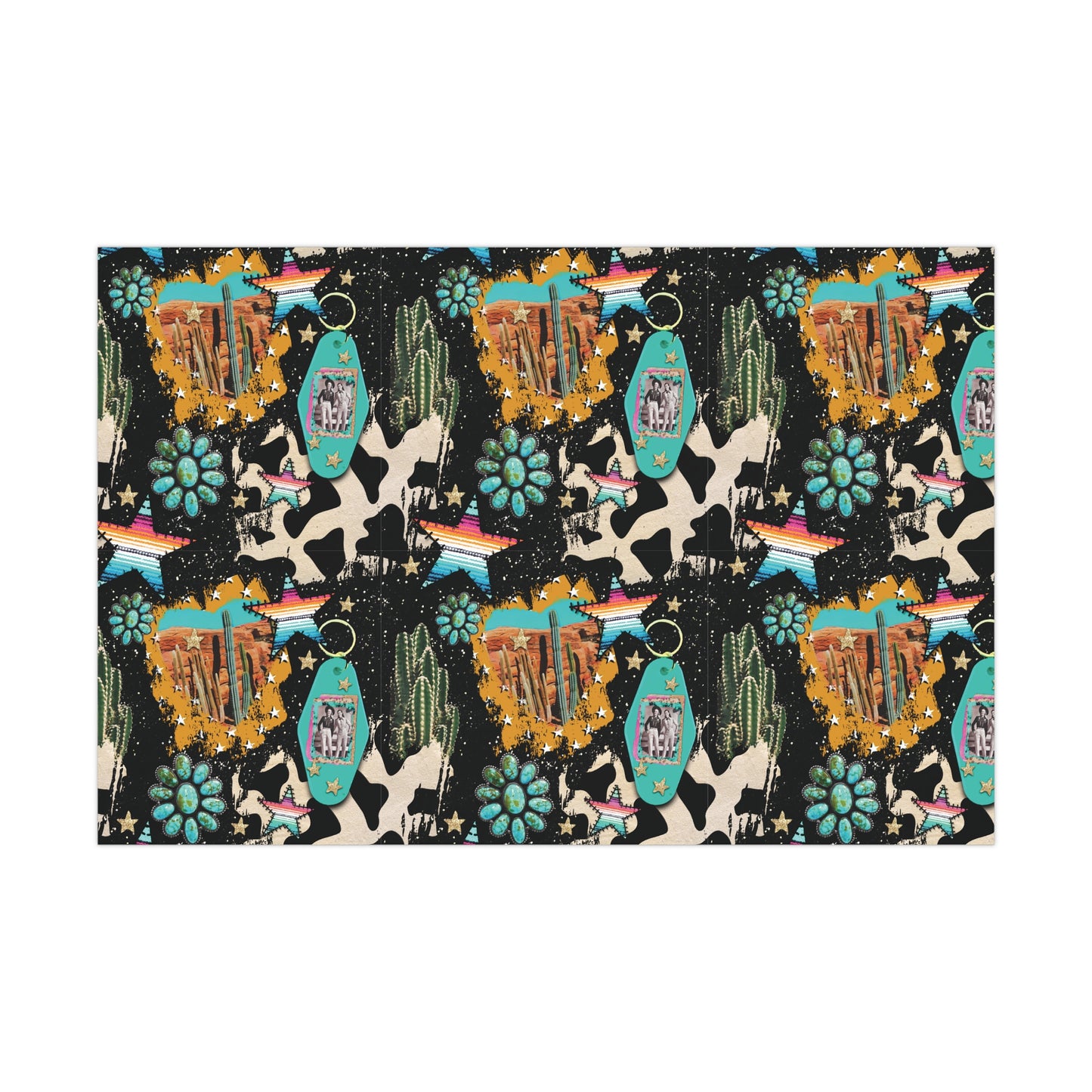 CUTE Western Christmas Wrapping Paper