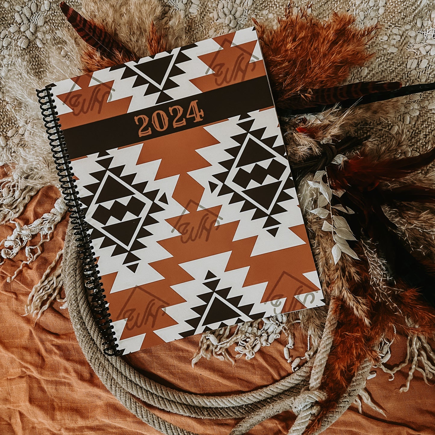 2024 Planner - “Santa Fe” Aztec - Spiral Bound