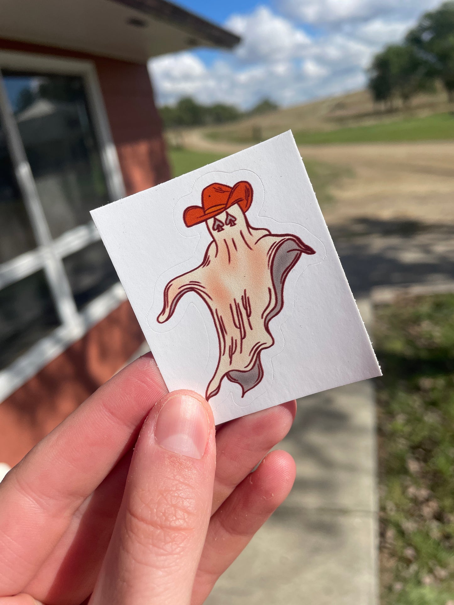 Cowboy Ghost Sticker
