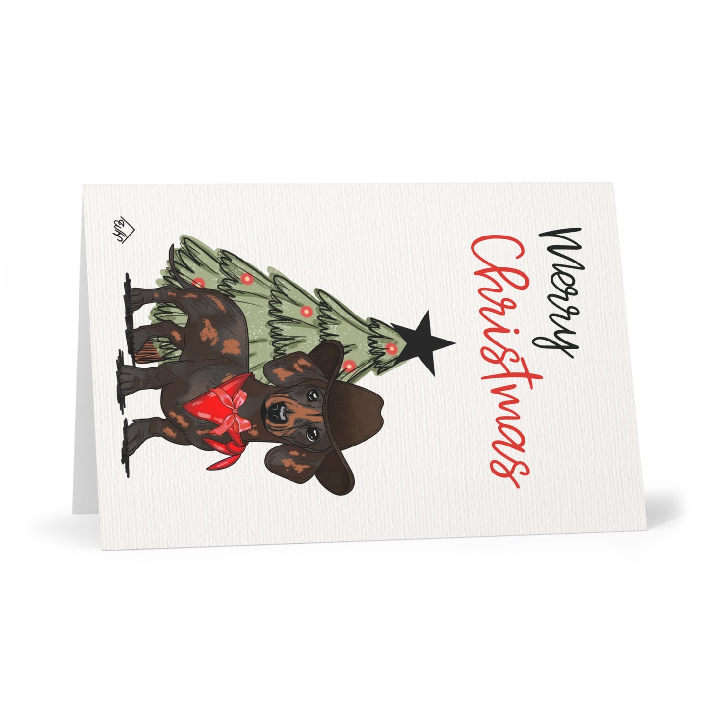 "Howdy" The Western Dog Greeting Card Set - 7 Cards