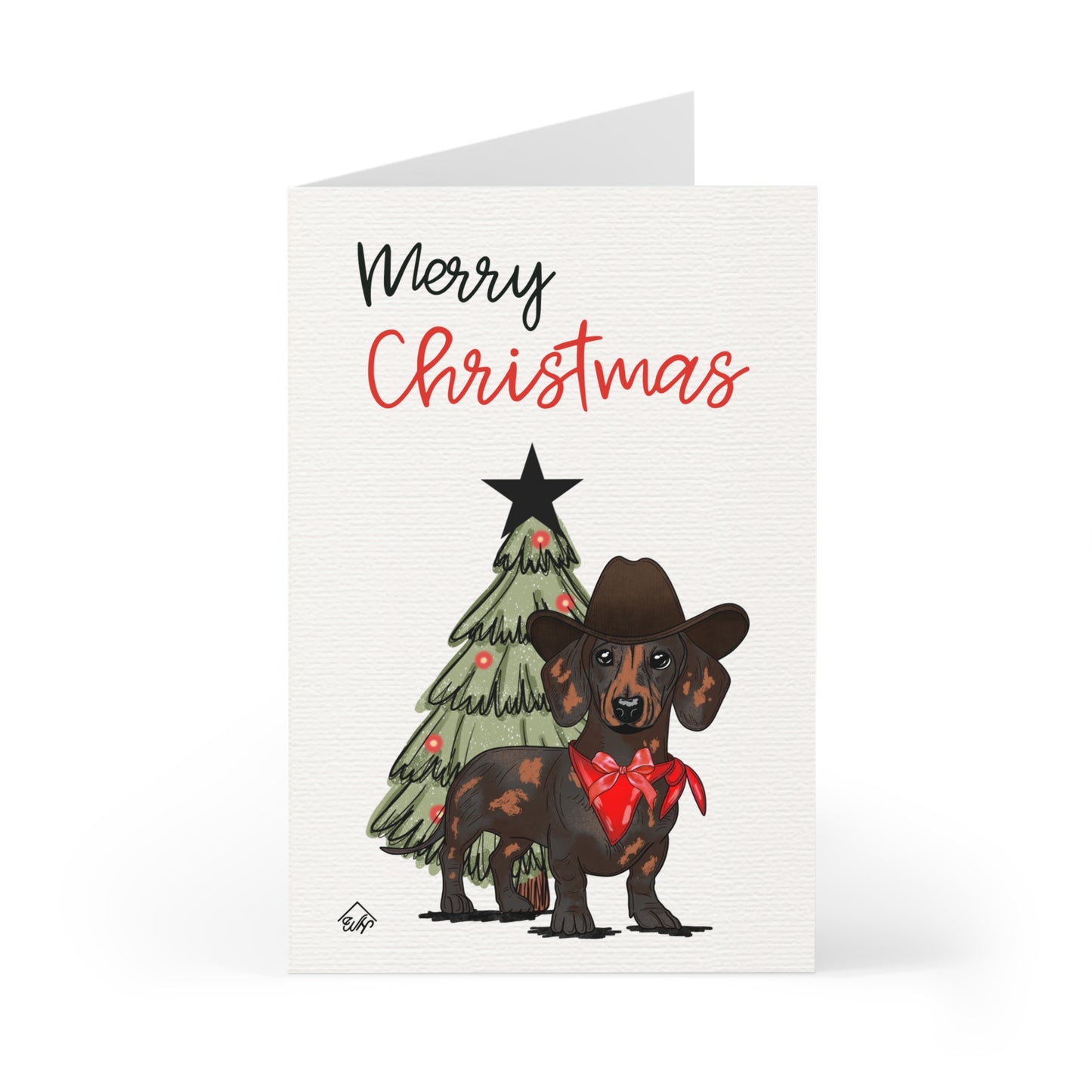 "Howdy" The Western Dog Greeting Card Set - 7 Cards