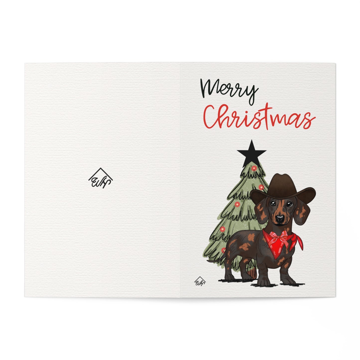 "Howdy" The Western Dog Greeting Card Set - 7 Cards