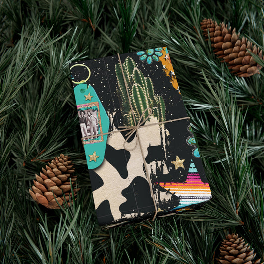 CUTE Western Christmas Wrapping Paper