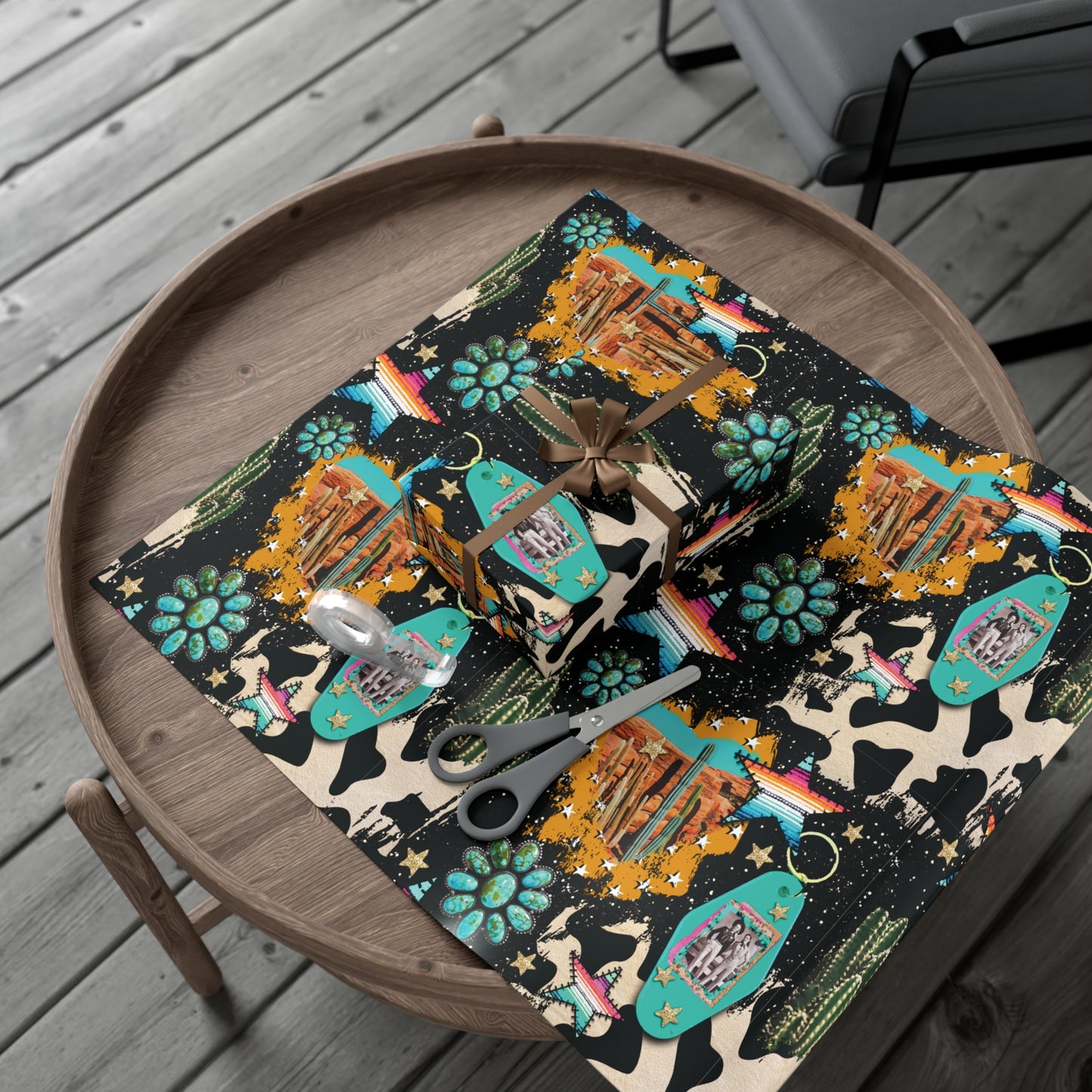 CUTE Western Christmas Wrapping Paper