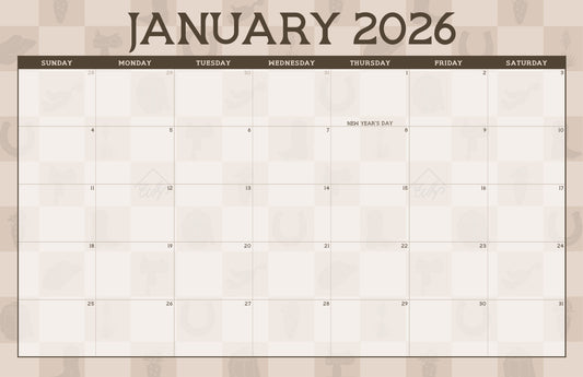 2026 Checked Out Calendar