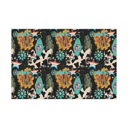 CUTE Western Christmas Wrapping Paper