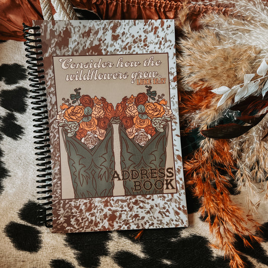 Address Book - Wildflower Cover