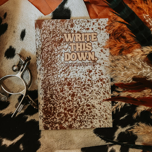 Cow Hide Print Lined Journals