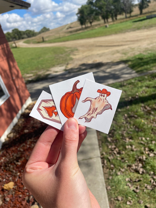 Western Halloween Sticker Pack (3 Designs)