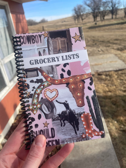 Pocket Size - Grocery List Booklet - Spiral Bound