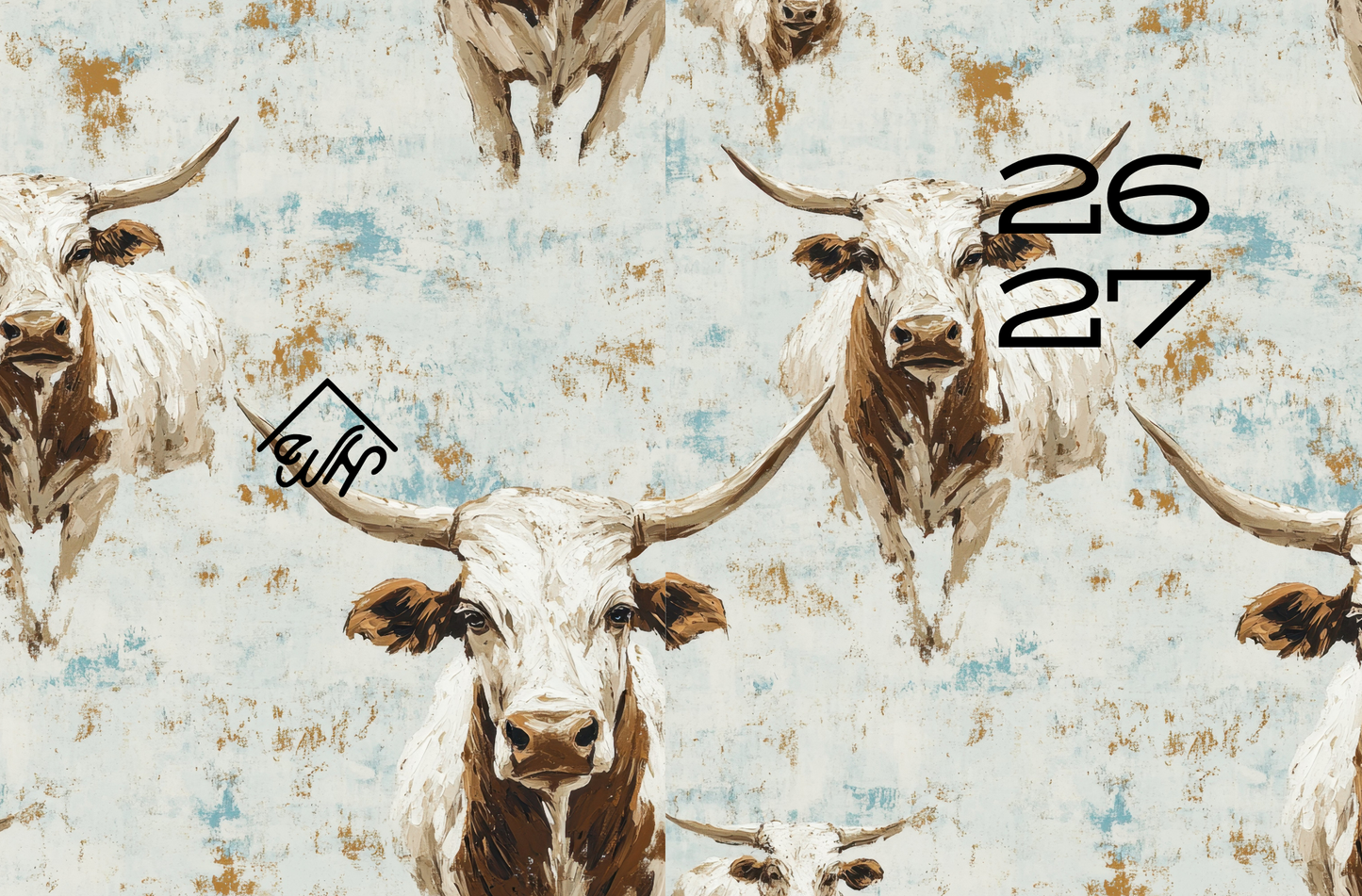 26-27 Teacher Planner - Watercolor Steer
