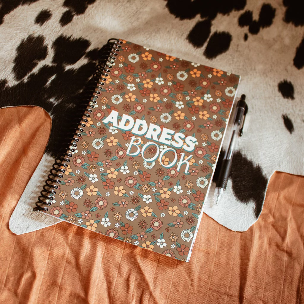 Ready To Ship Address Book - Floral - 12 slot