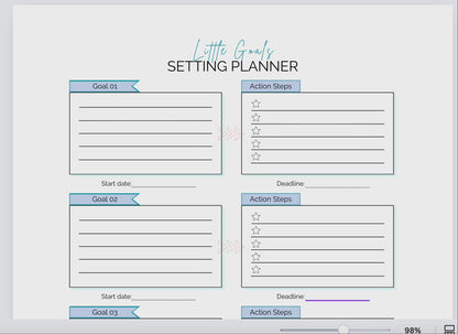 Goal Planning Sheets - Digital Download