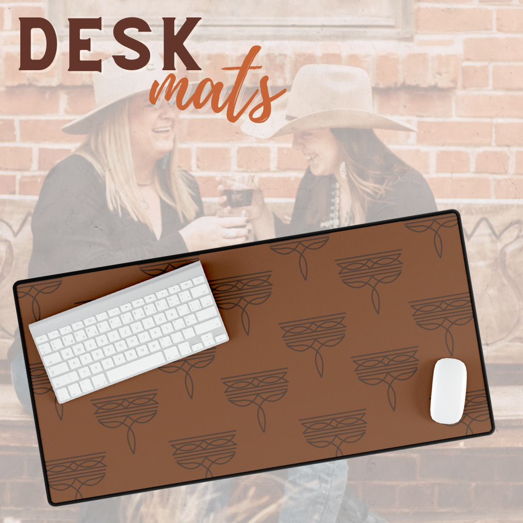 Copper Boot Stitch Desk Mat