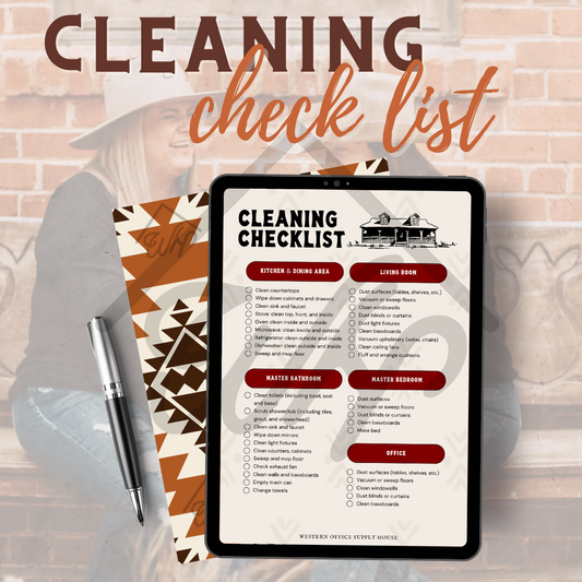 Cleaning Checklist - Digital Download