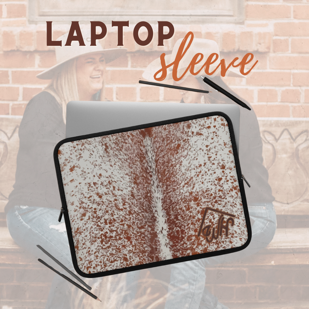 Salt & Pepper Brown Hide Print Laptop Sleeve