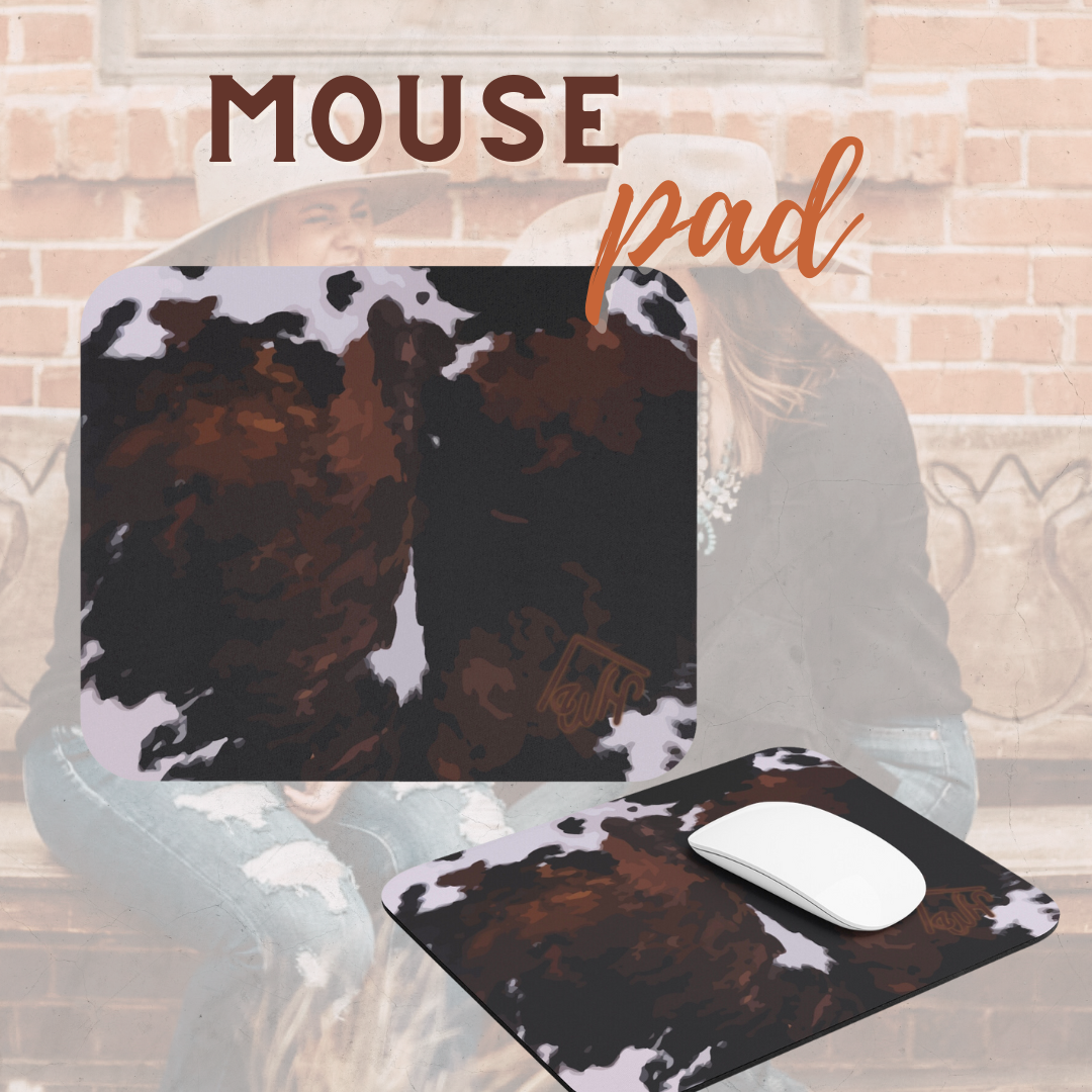 Cow Hide Print Mouse Pad