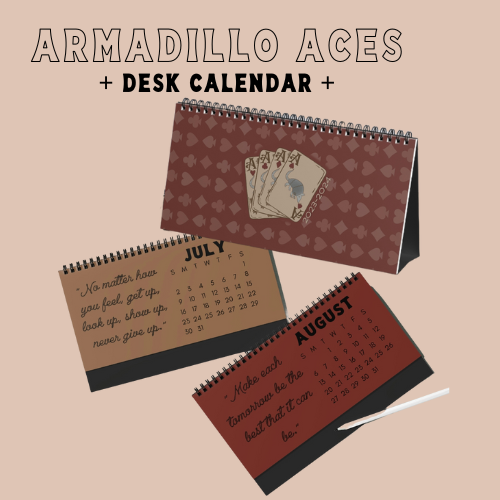 Armadillo Aces Desk Calendar