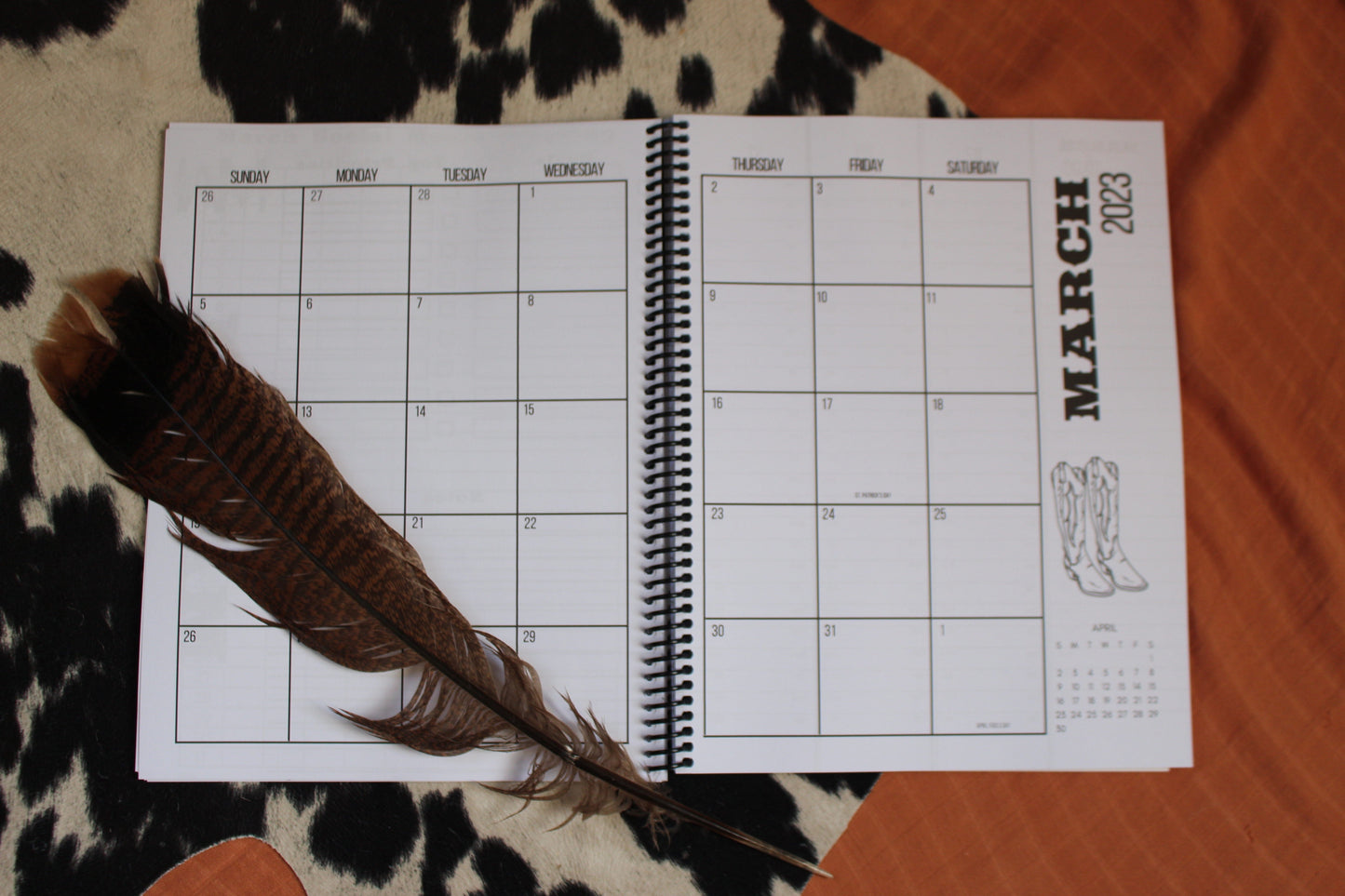 In-Stock 2023 Planner Spiral Aztec Cover